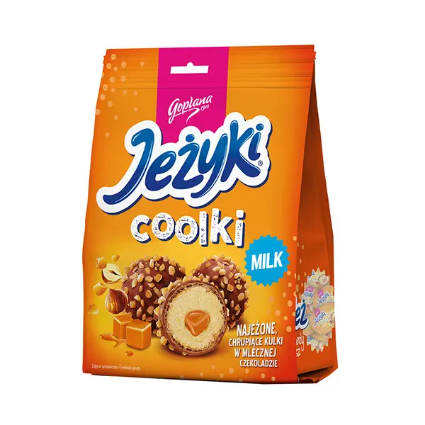 Goplana Jezyki Coolki Waffeln in Milchschokolade - Chrupiace kulki 140g