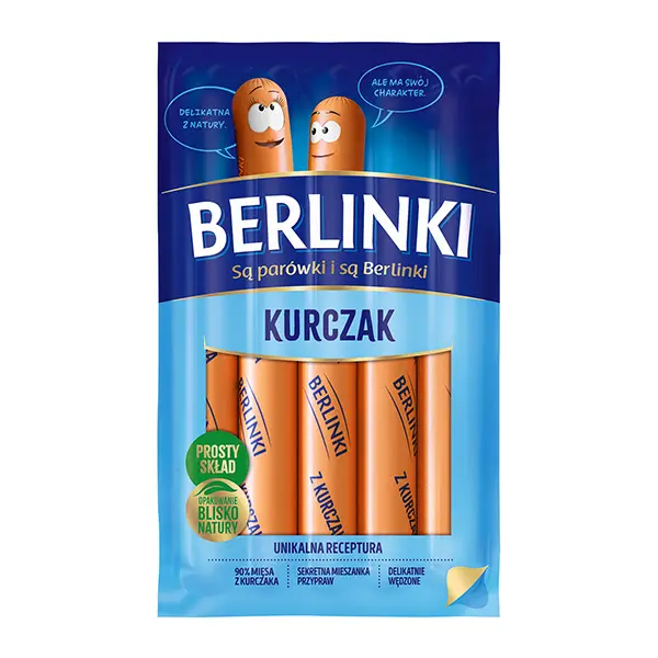 Morliny Berlinki Hähnchen Würstchen - Parowki z kurczaka 250g