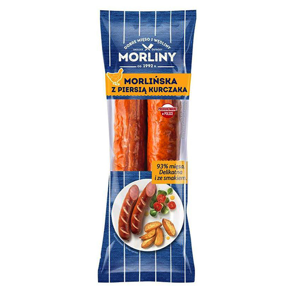 Morliny Geflügelwurst - Kielbasa z piersia kurczaka 400g