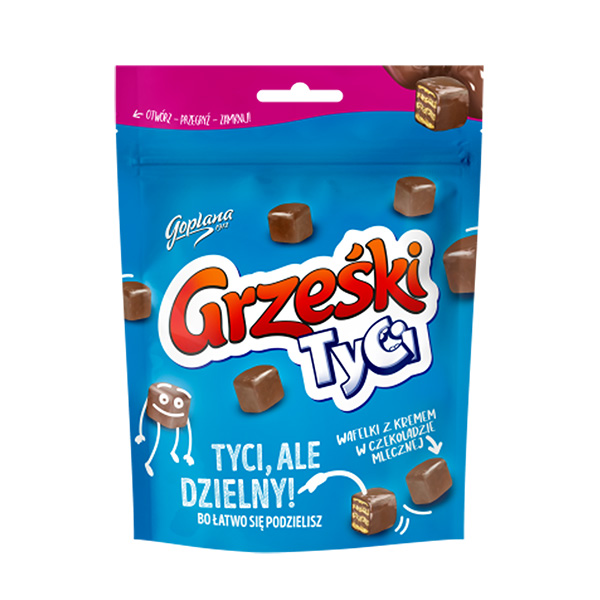 Goplana "Grzeski Tyci" Mini-Waffeln in Milchschokolade - Wafelki z kremem 120g