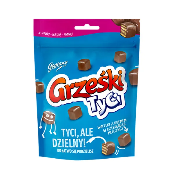 Goplana "Grzeski Tyci" Mini-Waffeln in Milchschokolade - Wafelki z kremem 120g