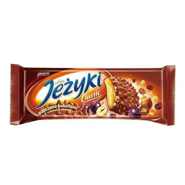 Goplana Kekse Jezyki Classic - Ciastka z bakaliami w czekoladzie 140g
