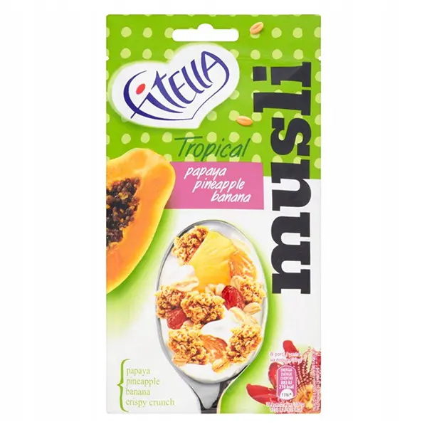 Fitella Tropisches Müsli mit Papaya, Ananas und Banane - Musli 50g