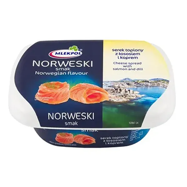 Mlekpol Schmelzkäse norwegische Art mit Lachs und Dill 150 g - Serek topiony Norweski smak 150 g