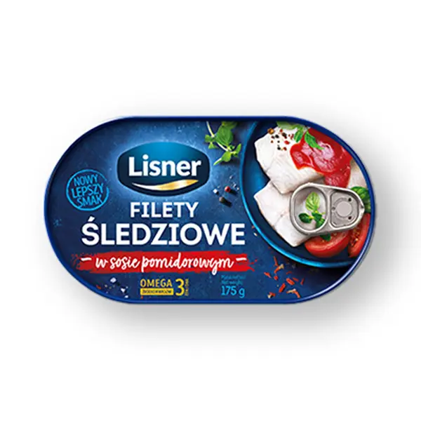 Lisner Heringsfilets in Tomatensoße - Filety sledziowe w pomidorach 170g