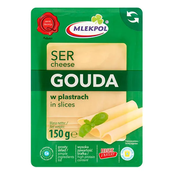 Mlekpol Gouda Käse 150g - Ser Gouda 150g
