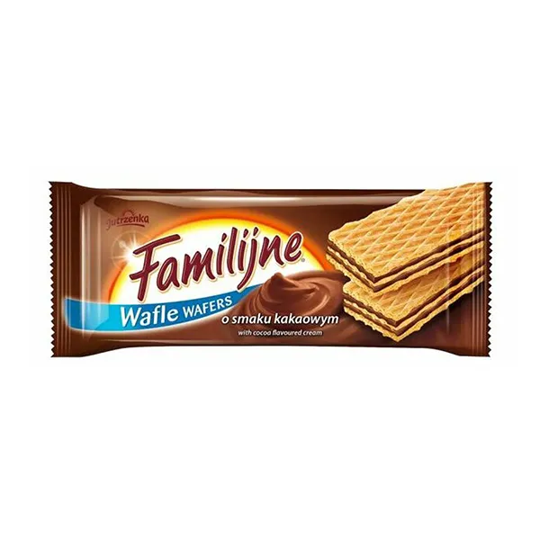 Jutrzenka Familie Waffeln mit Kakao - Wafle o smaku kakaowym 180g