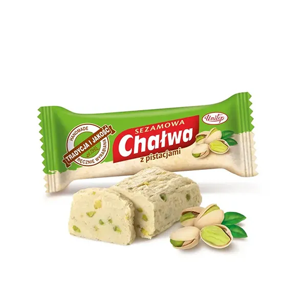 Unitop Sesam-Halva mit Pistazien - Chalwa sezamowa z pistacjami 50g