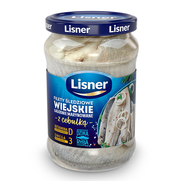 Lisner Heringsfilet mit Zwiebeln - Filety Sledziowe 600/350g