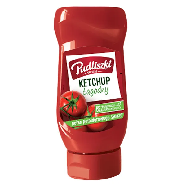 Ketchup, Tomate, Saucenflasche, Rot, Etikett