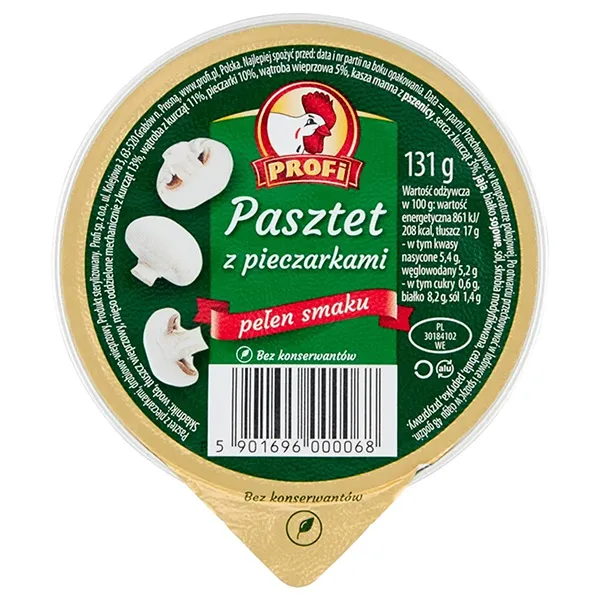 Profi Pastete mit Champignons - Pasztet z pieczarkami 131g