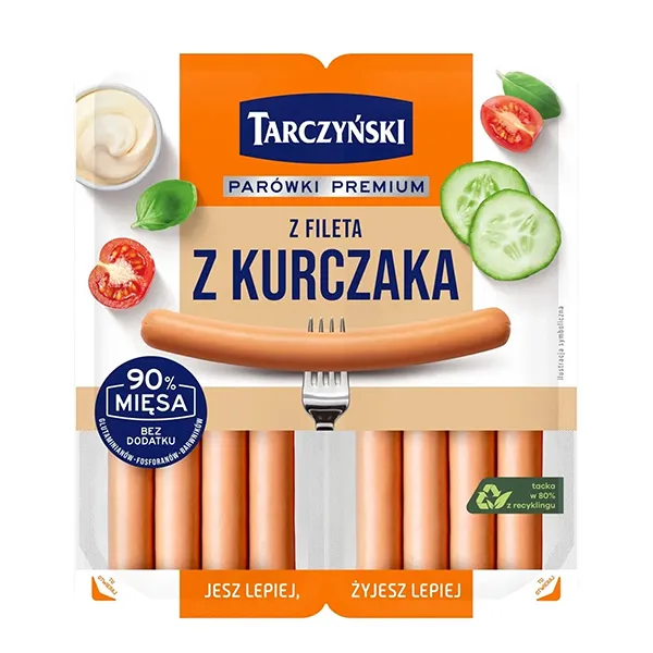 Tarczynski Geflügel-Würstchen - Parowki z fileta z kurczaka 180g
