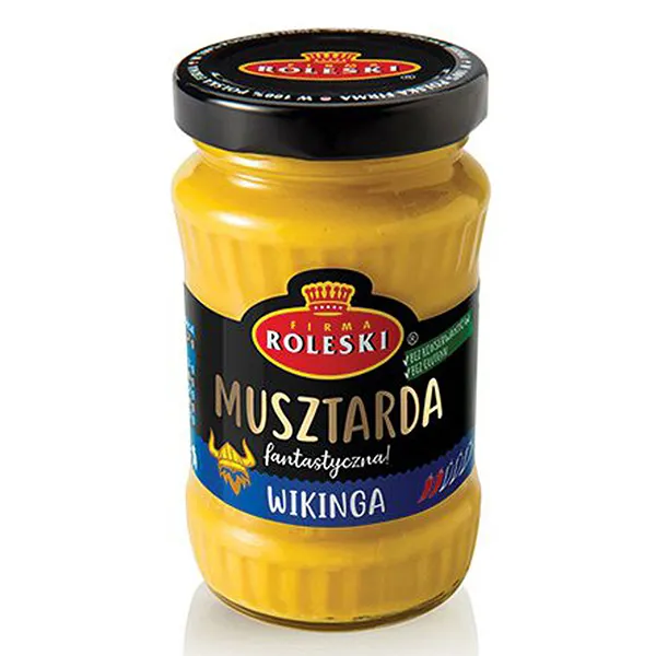 Senf, Mustard, Glasflasche, Gelb, Wikinga